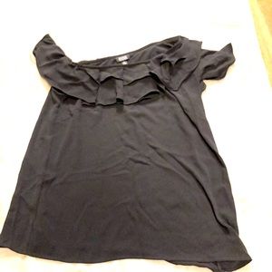 A.N.A. Black medium one-shouldered blouse